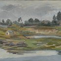 Village 1935 oil on canvas 44x65